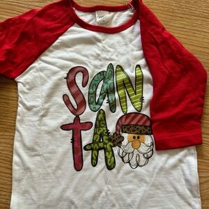 NWOT Kids Santa Shirt 3T